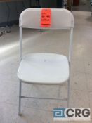 Lot of (50) white stackable folding chairs