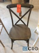 Lot of (50) rustic X-back chairs