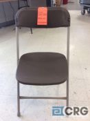 Lot of (50) brown stackable folding chairs