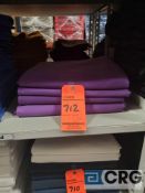 Lot of (122) ASSORTED COLORS Fortex 108 inch round table cloths including pink, amethyst, gold,