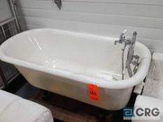 White porcelain, footed bathtub