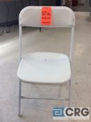 Lot of (50) white stackable folding chairs