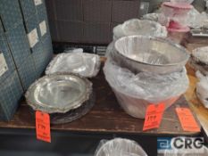Lot of ass't stainless steel serving platters