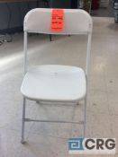 Lot of (50) white stackable folding chairs