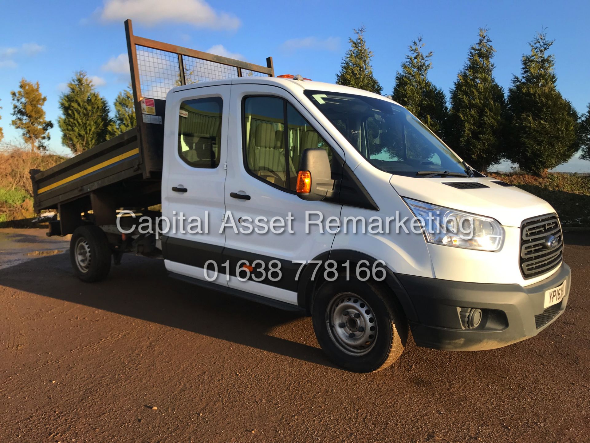 FORD TRANSIT 2.2TDCI T350 "125BHP - 6 SPEED" TIPPER D/C (16 REG) 1 OWNER - Image 2 of 16