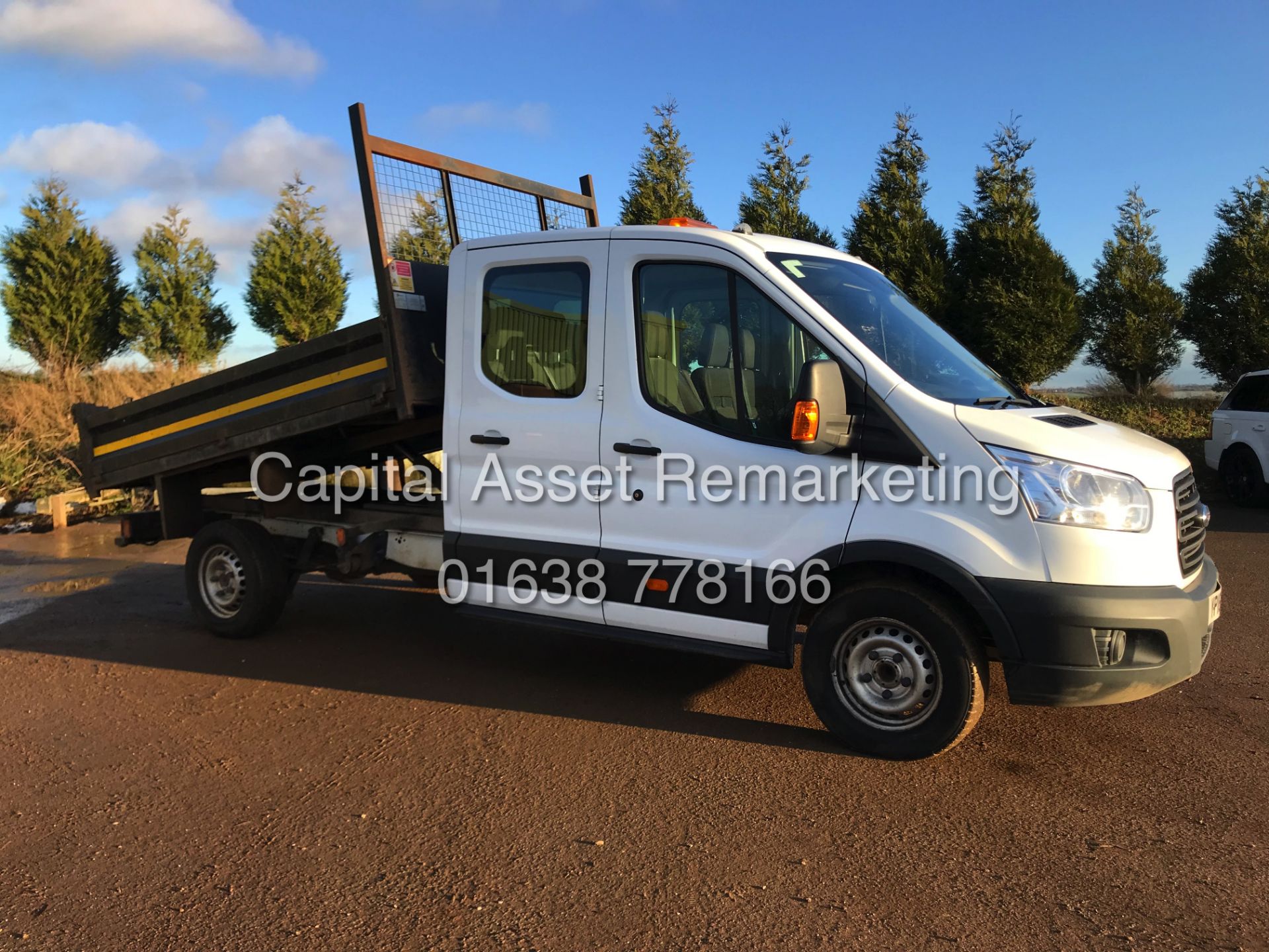 FORD TRANSIT 2.2TDCI T350 "125BHP - 6 SPEED" TIPPER D/C (16 REG) 1 OWNER