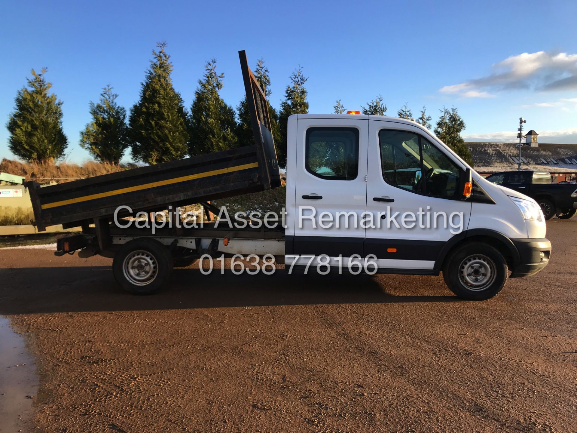 FORD TRANSIT 2.2TDCI T350 "125BHP - 6 SPEED" TIPPER D/C (16 REG) 1 OWNER - Image 3 of 16