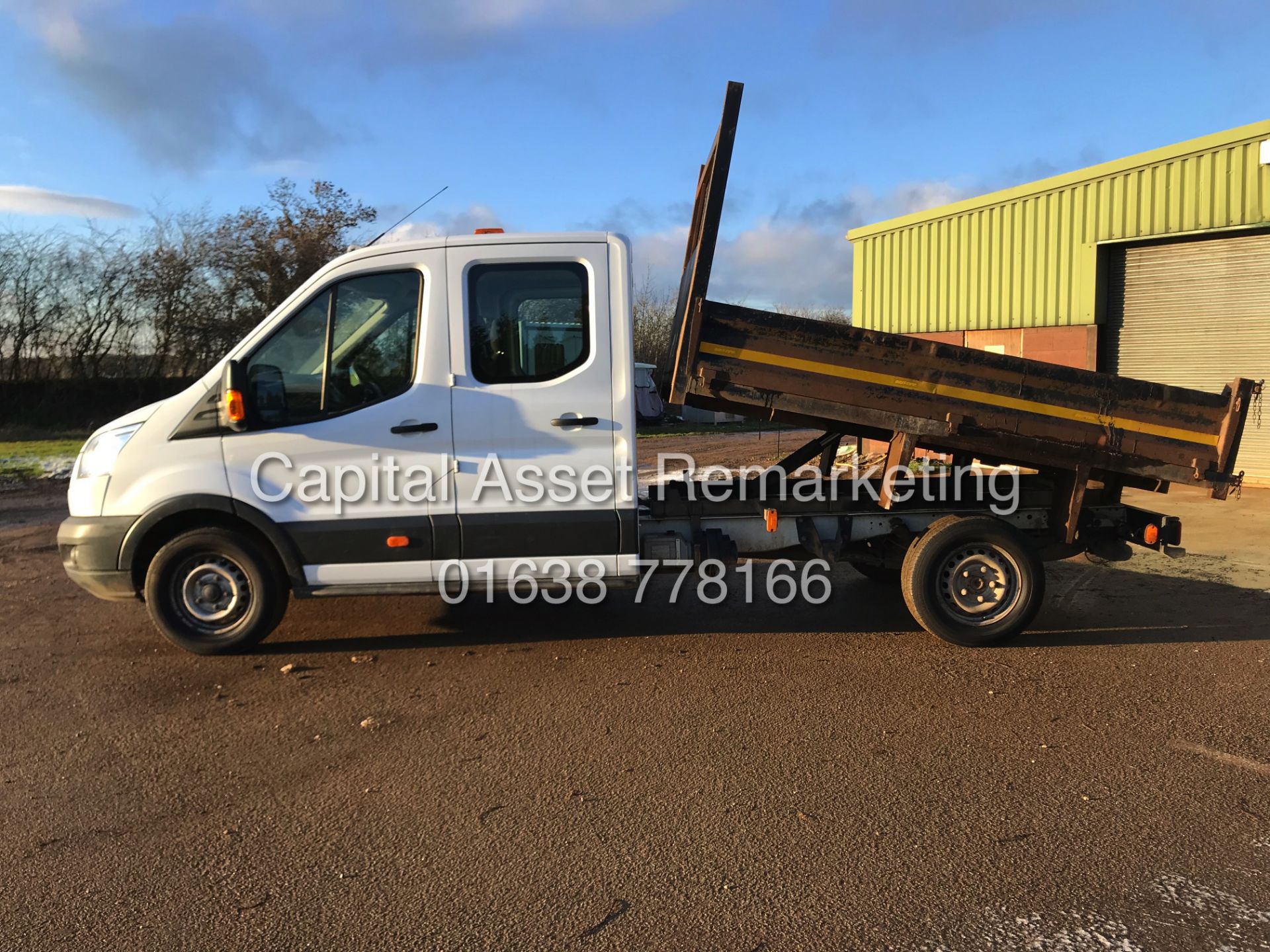 FORD TRANSIT 2.2TDCI T350 "125BHP - 6 SPEED" TIPPER D/C (16 REG) 1 OWNER - Image 6 of 16