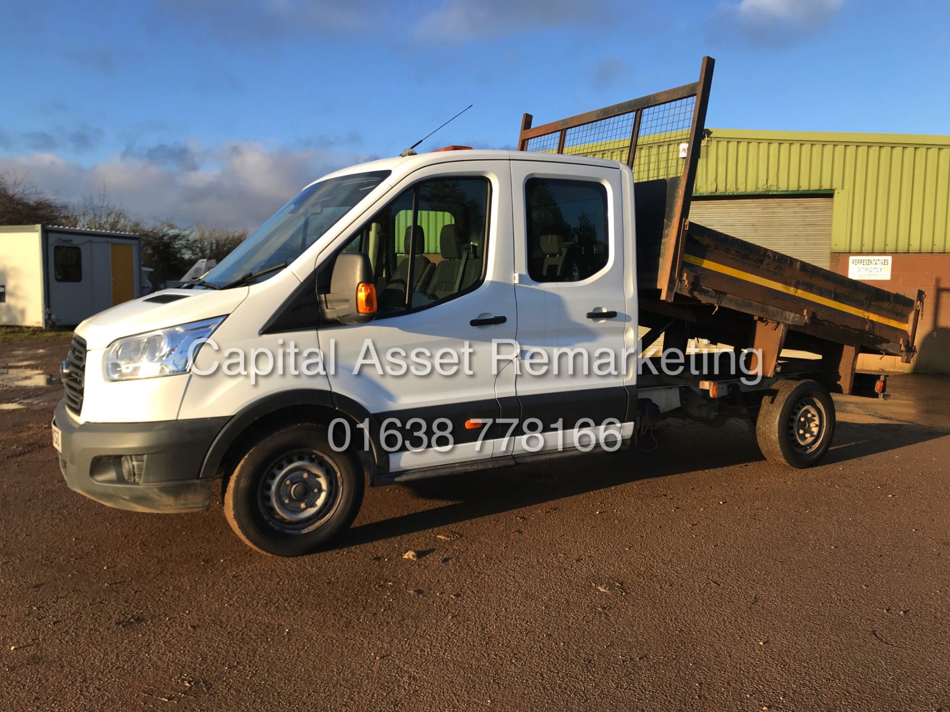 FORD TRANSIT 2.2TDCI T350 "125PSI* TIPPER (16 REG-NEW SHAPE) 1 OWNER -DOUBLE CAB / 4 DOOR / 7 SEATER - Image 2 of 16