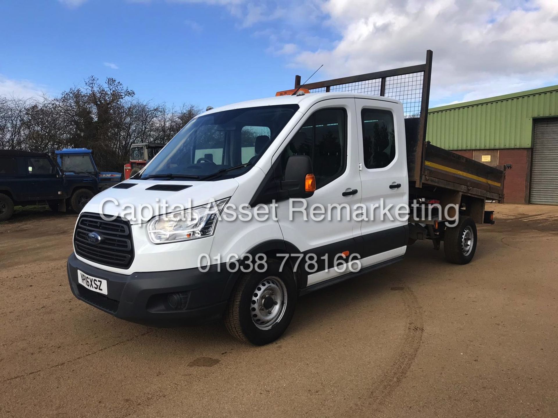 (ON SALE) FORD TRANSIT T350 DOUBLE CAB TIPPER "125"PSI - 16 REG - ONLY 75K MILES - 1 OWNER - LOOK!!! - Image 3 of 10