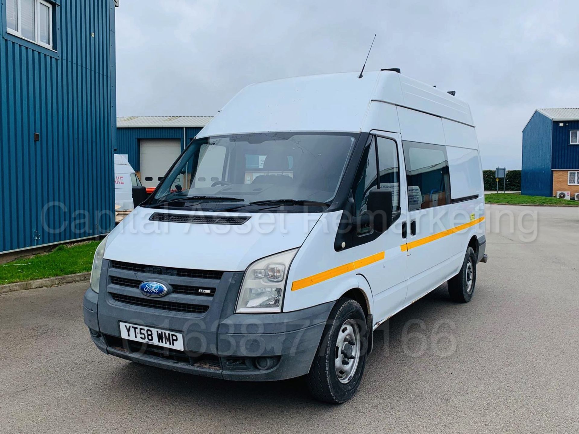 (On Sale) FORD TRANSIT T350L *MESSING UNIT/CREW VAN* (58 REG) '2.4 TDCI-6 SPEED' *ON-BOARD TOILET* - Image 2 of 25