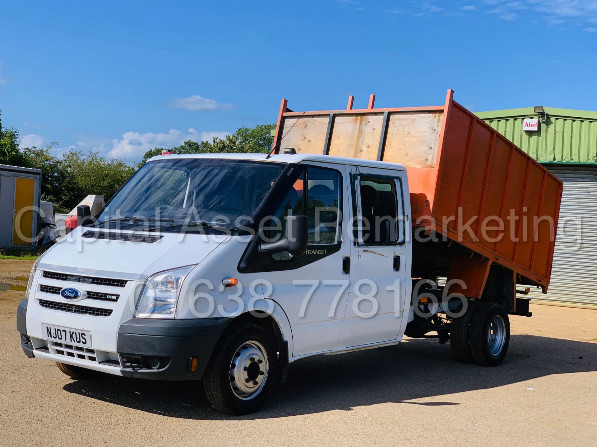 FORD TRANSIT 100 T350L RWD *6 SEATER D/CAB TIPPER* (2007) '2.4 TDCI - 100 BHP - 5 SPEED' (NO VAT) - Image 10 of 39