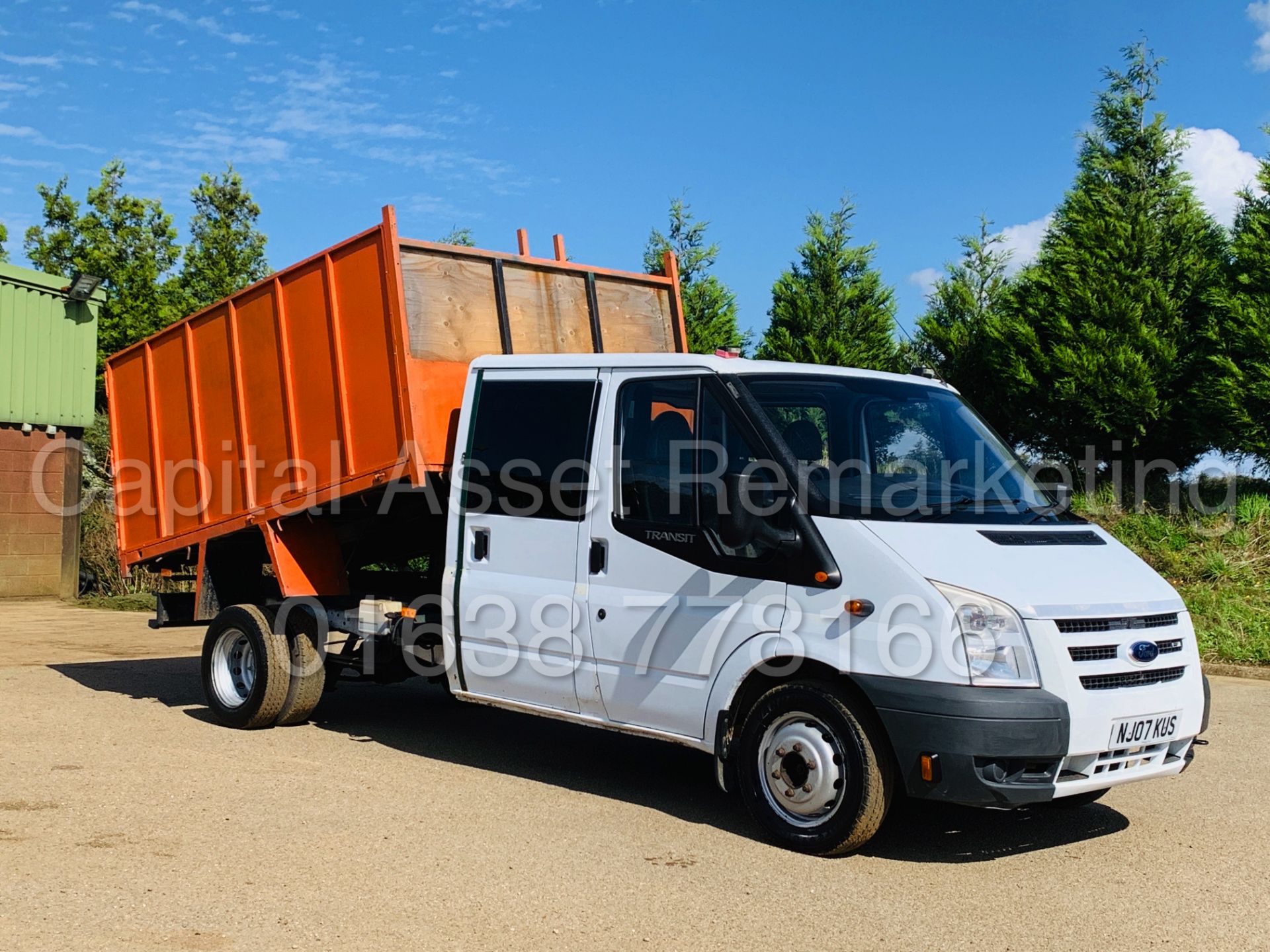 FORD TRANSIT 100 T350L RWD *6 SEATER D/CAB TIPPER* (2007) '2.4 TDCI - 100 BHP - 5 SPEED' (NO VAT) - Image 3 of 39