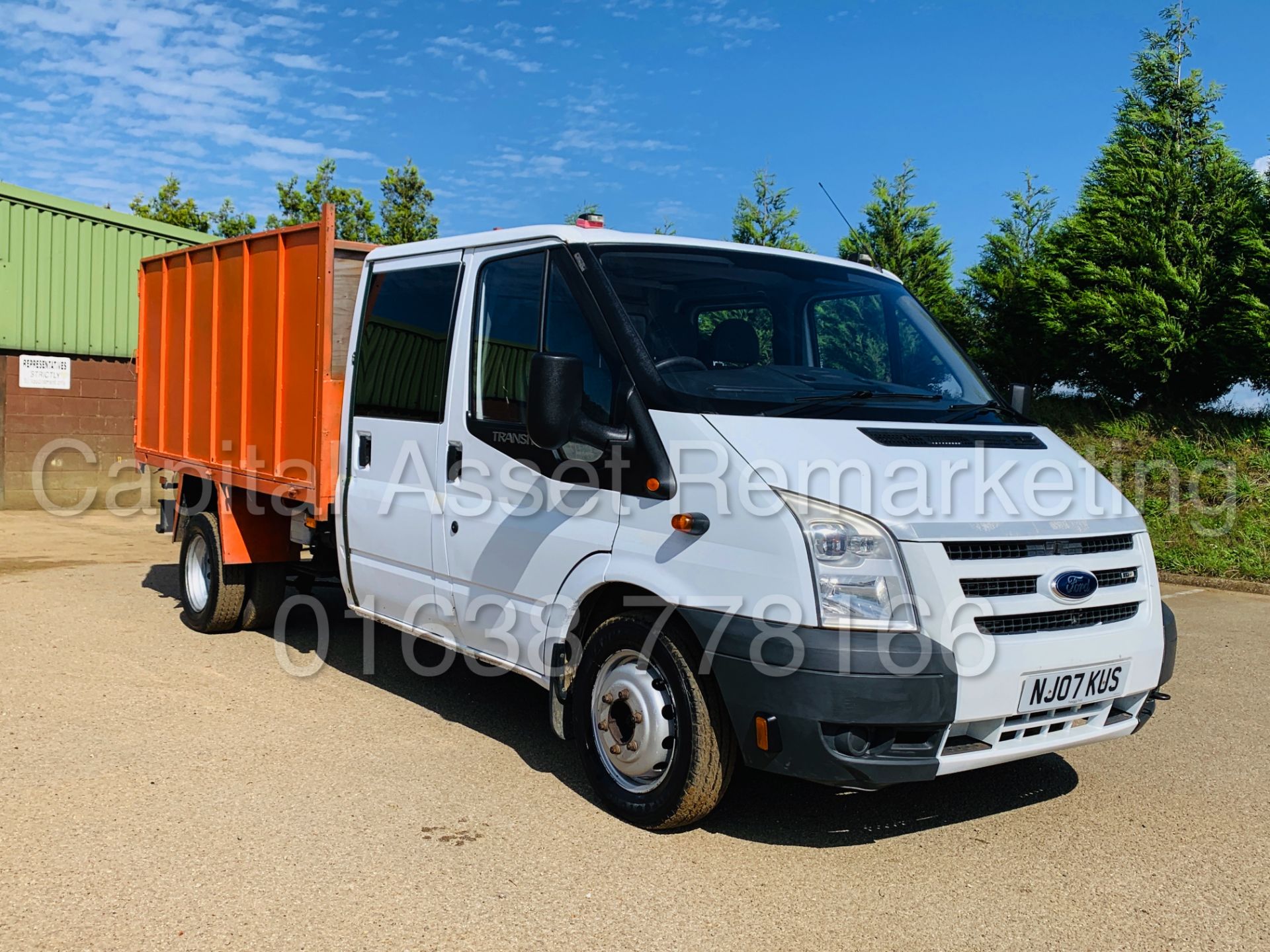 FORD TRANSIT 100 T350L RWD *6 SEATER D/CAB TIPPER* (2007) '2.4 TDCI - 100 BHP - 5 SPEED' (NO VAT) - Image 2 of 39