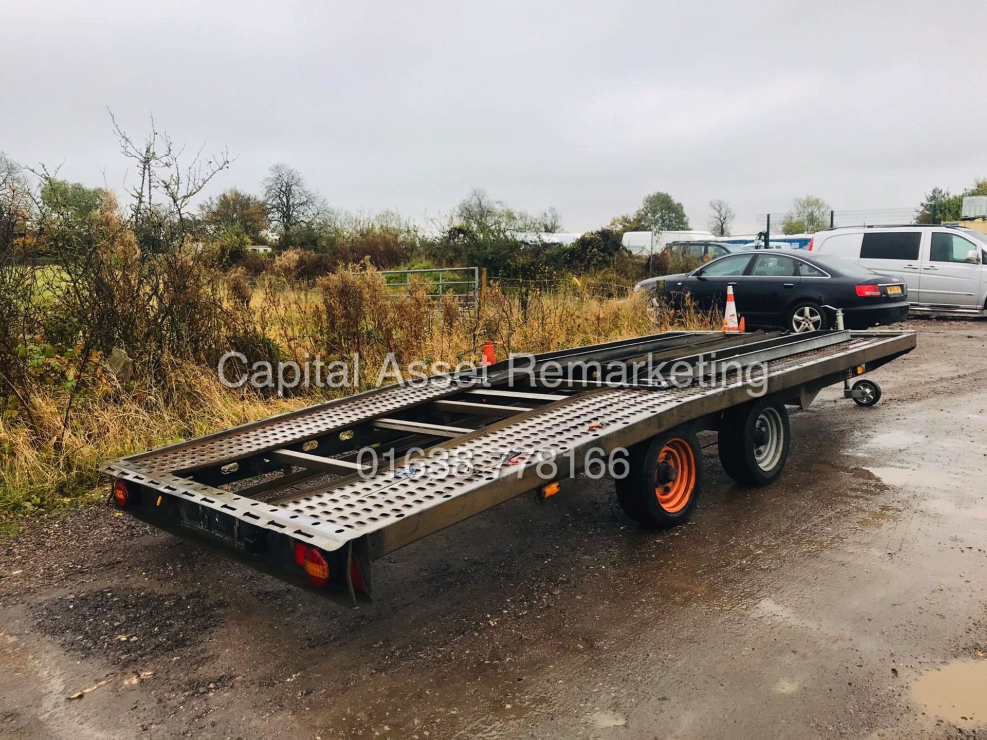 BRIAN JAMES TYPE "PRG" 17 FOOT RECOVERY TRAILER / CAR TRANSPORTER- RAMPS - DOUBLE AXEL - NO VAT !!! - Image 3 of 7