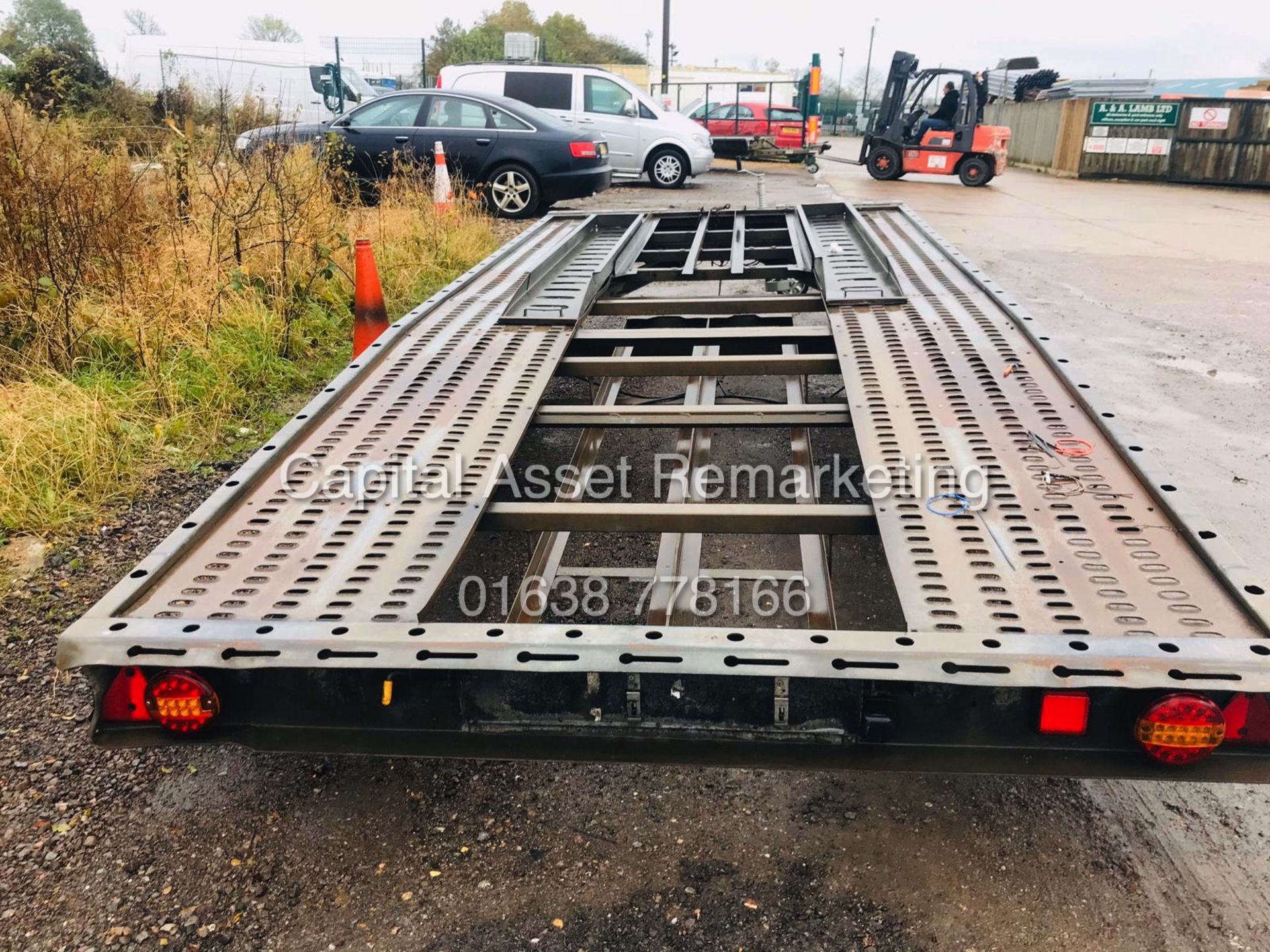 BRIAN JAMES TYPE "PRG" 17 FOOT RECOVERY TRAILER / CAR TRANSPORTER- RAMPS - DOUBLE AXEL - NO VAT !!! - Image 6 of 7
