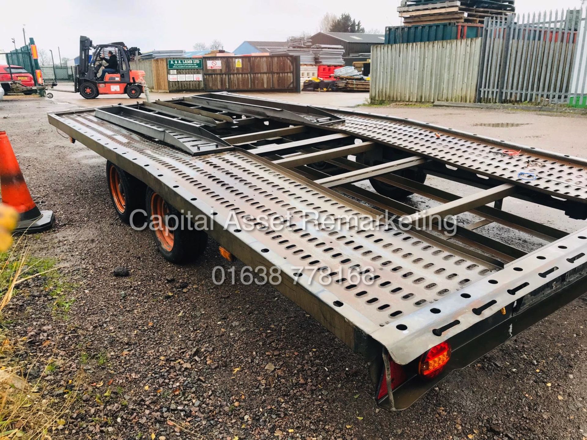 BRIAN JAMES TYPE "PRG" 17 FOOT RECOVERY TRAILER / CAR TRANSPORTER- RAMPS - DOUBLE AXEL - NO VAT !!! - Image 2 of 7