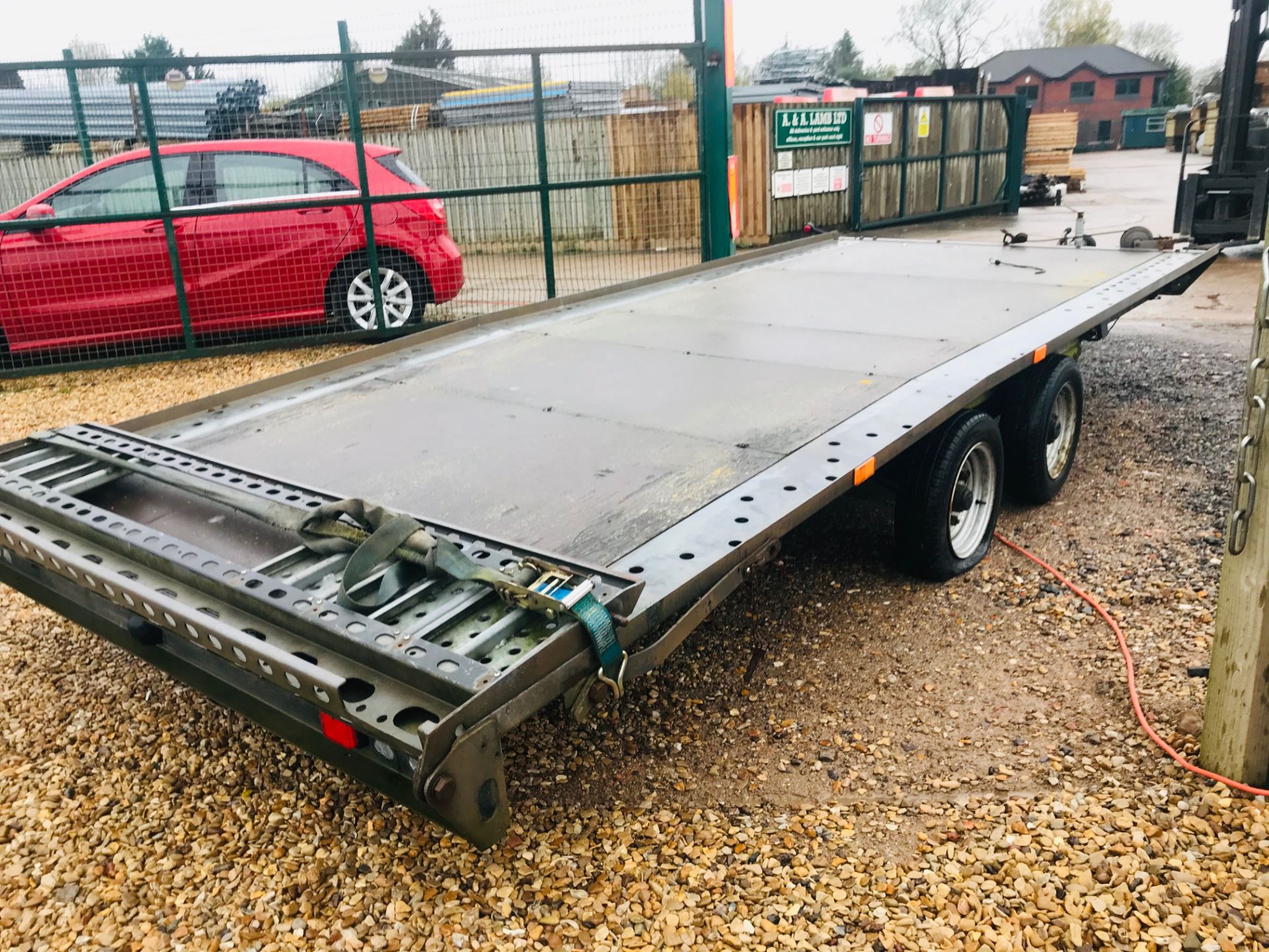 BRIAN JAMES 17 FOOT CAR TRANSPORTER / RECOVERY TRAILER - DOUBLE AXEL - LOADING RAMPS- LOOK!! NO VAT! - Image 2 of 6