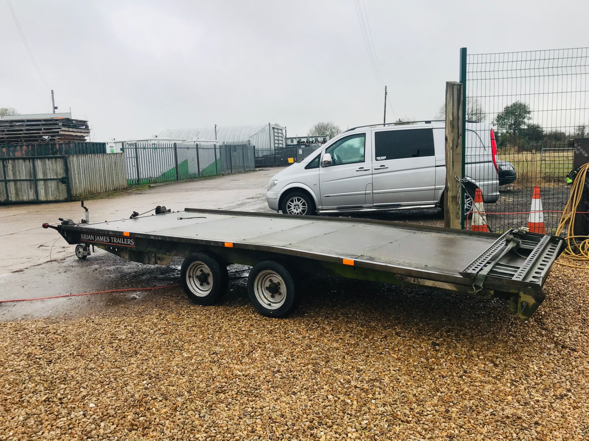 BRIAN JAMES 17 FOOT CAR TRANSPORTER / RECOVERY TRAILER - DOUBLE AXEL - LOADING RAMPS- LOOK!! NO VAT!