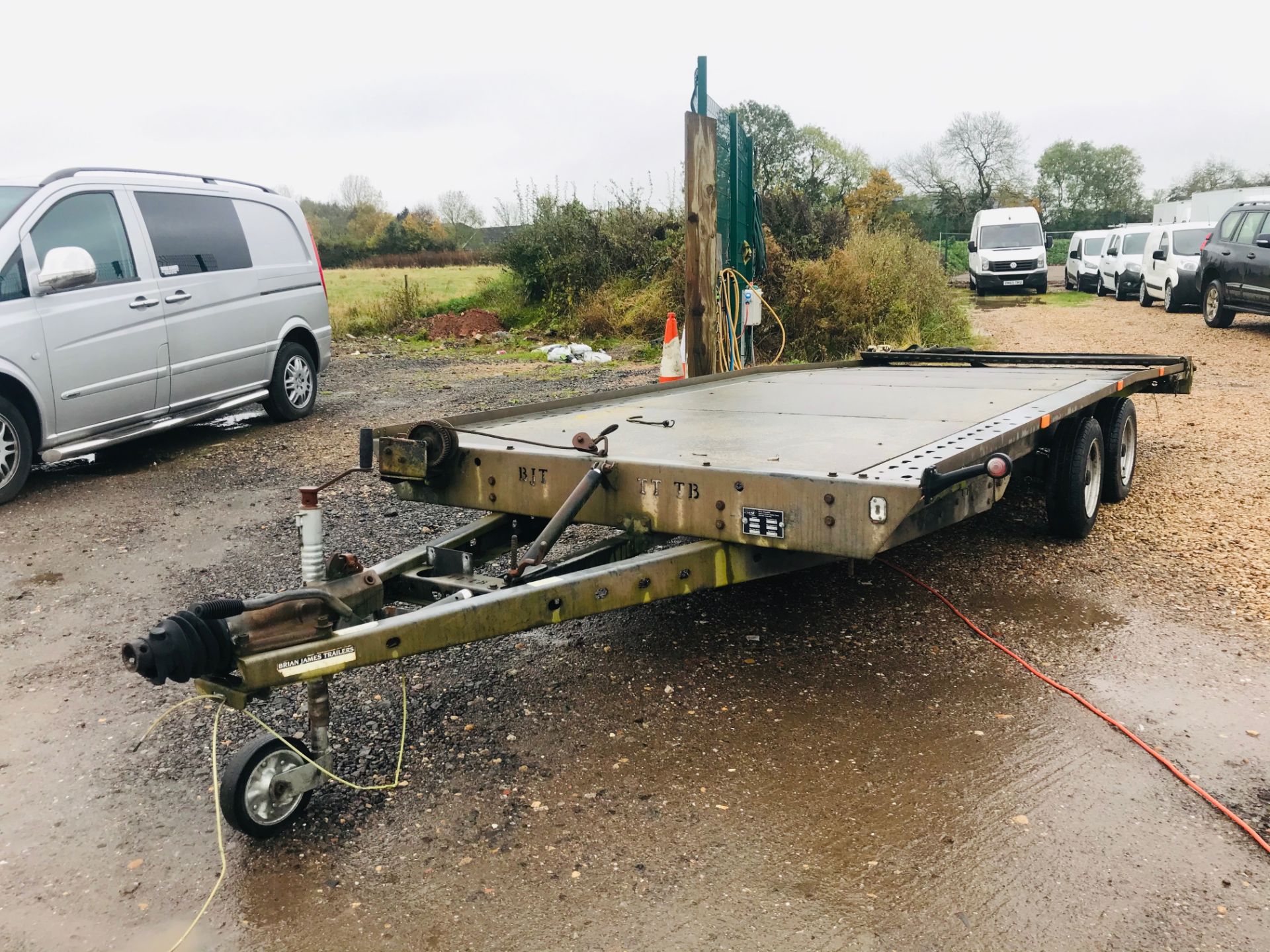 BRIAN JAMES 17 FOOT CAR TRANSPORTER / RECOVERY TRAILER - DOUBLE AXEL - LOADING RAMPS- LOOK!! NO VAT! - Image 5 of 6