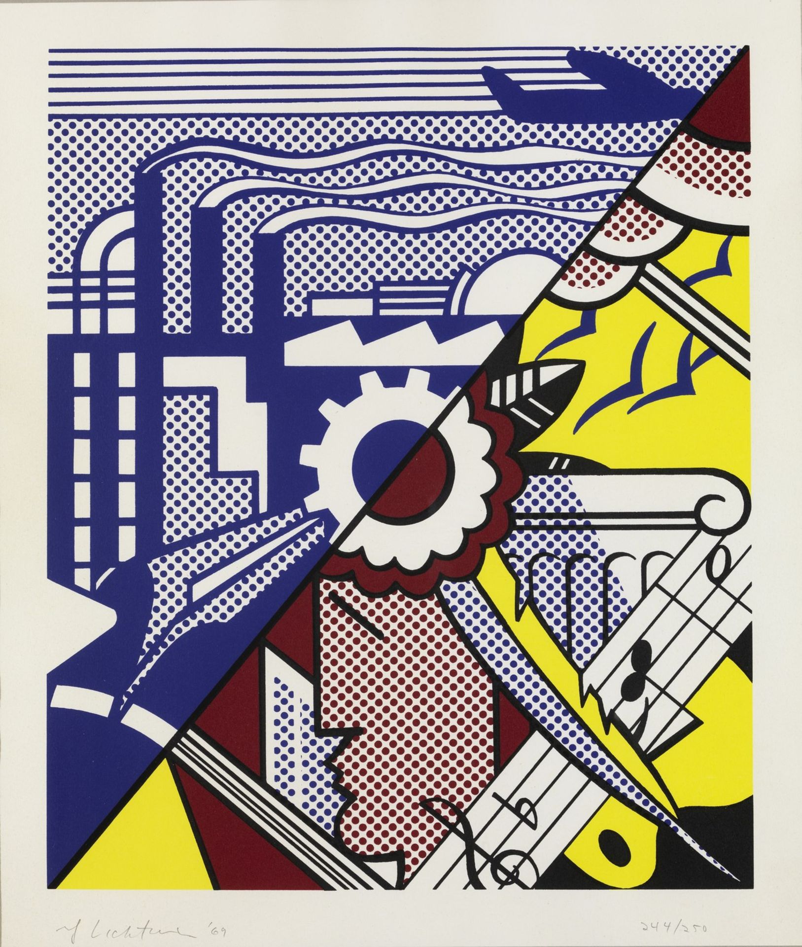 ROY LICHTENSTEIN Industry and the arts (II).