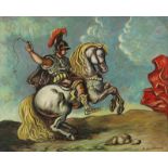 GIORGIO DE CHIRICO Horse and horse with a whip.