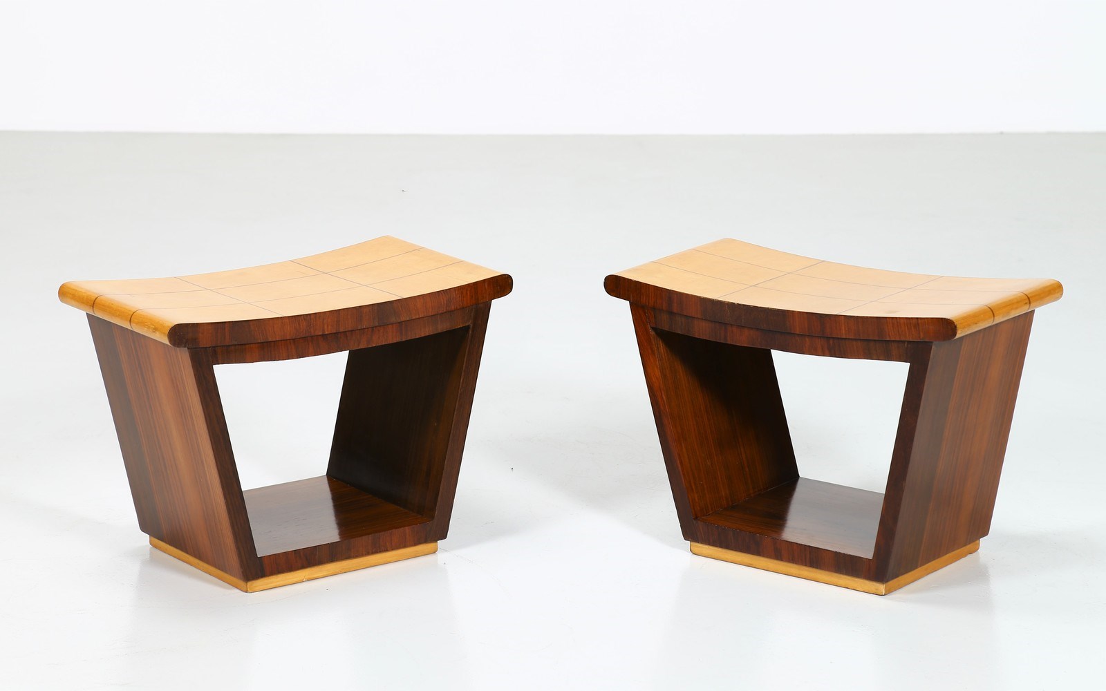 OSVALDO BORSANI Attributed Pair of stools.