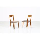 GIO' PONTI Attributed to. Pair of chairs.