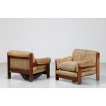 SERGIO SAPORITI Pair of armchairs.