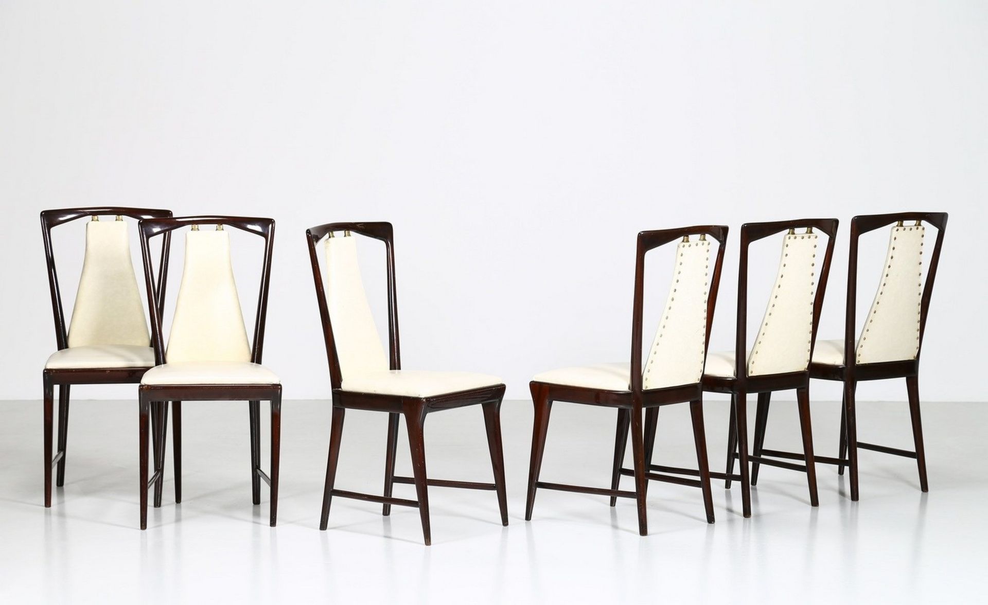 OSVALDO BORSANI Six chairs.