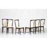 OSVALDO BORSANI Six chairs.