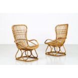 TITO AGNOLI Pair of armchairs.