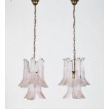 MANIFATTURA ITALIANA Pair of chandeliers.