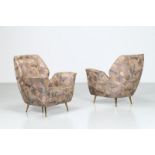 ISA BERGAMO Attributed to. Pair of armchairs.