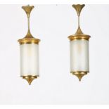 MANIFATTURA ITALIANA Pair of ceiling lights.