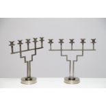 MANIFATTURA ITALIANA Pair of candelabra.