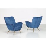 MELCHIORRE BEGA Attributed to. Pair of armchairs.