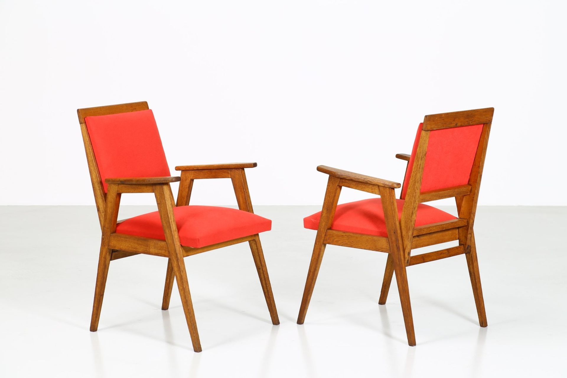 MANIFATTURA ITALIANA Pair of armchairs.