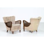 MANIFATTURA ITALIANA Pair of armchairs.