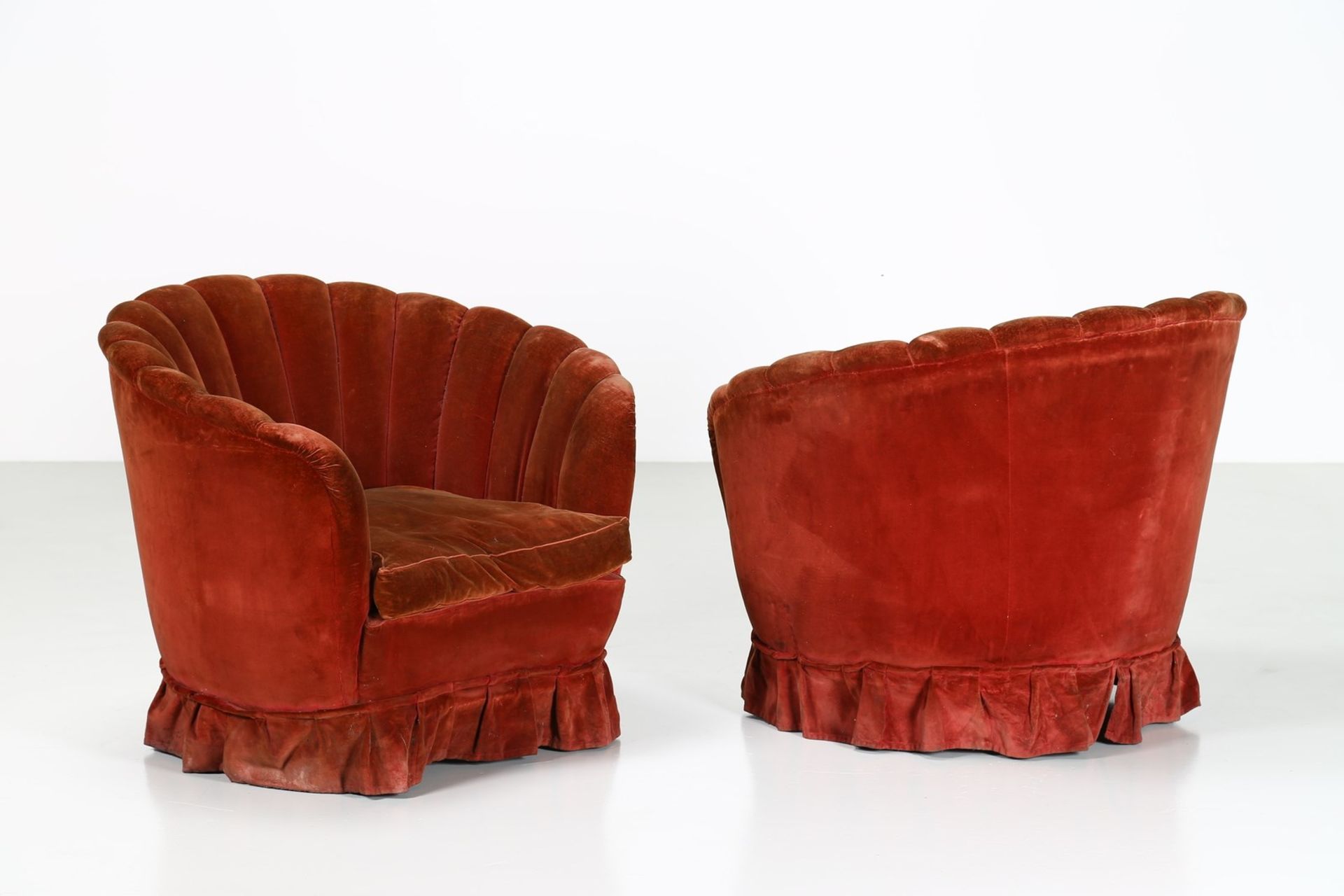 GIO' PONTI Pair of armchairs.