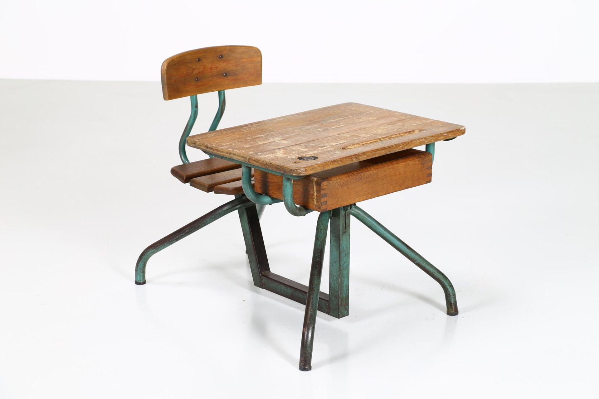 JEAN PROUVÃ‰ Attributed Desk with chair. - Bild 6 aus 7