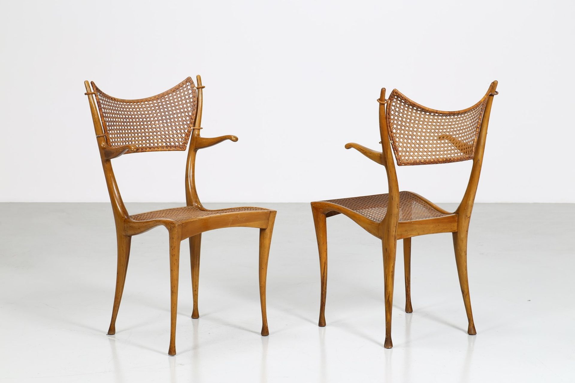 DAN JOHNSON Pair of armchairs.