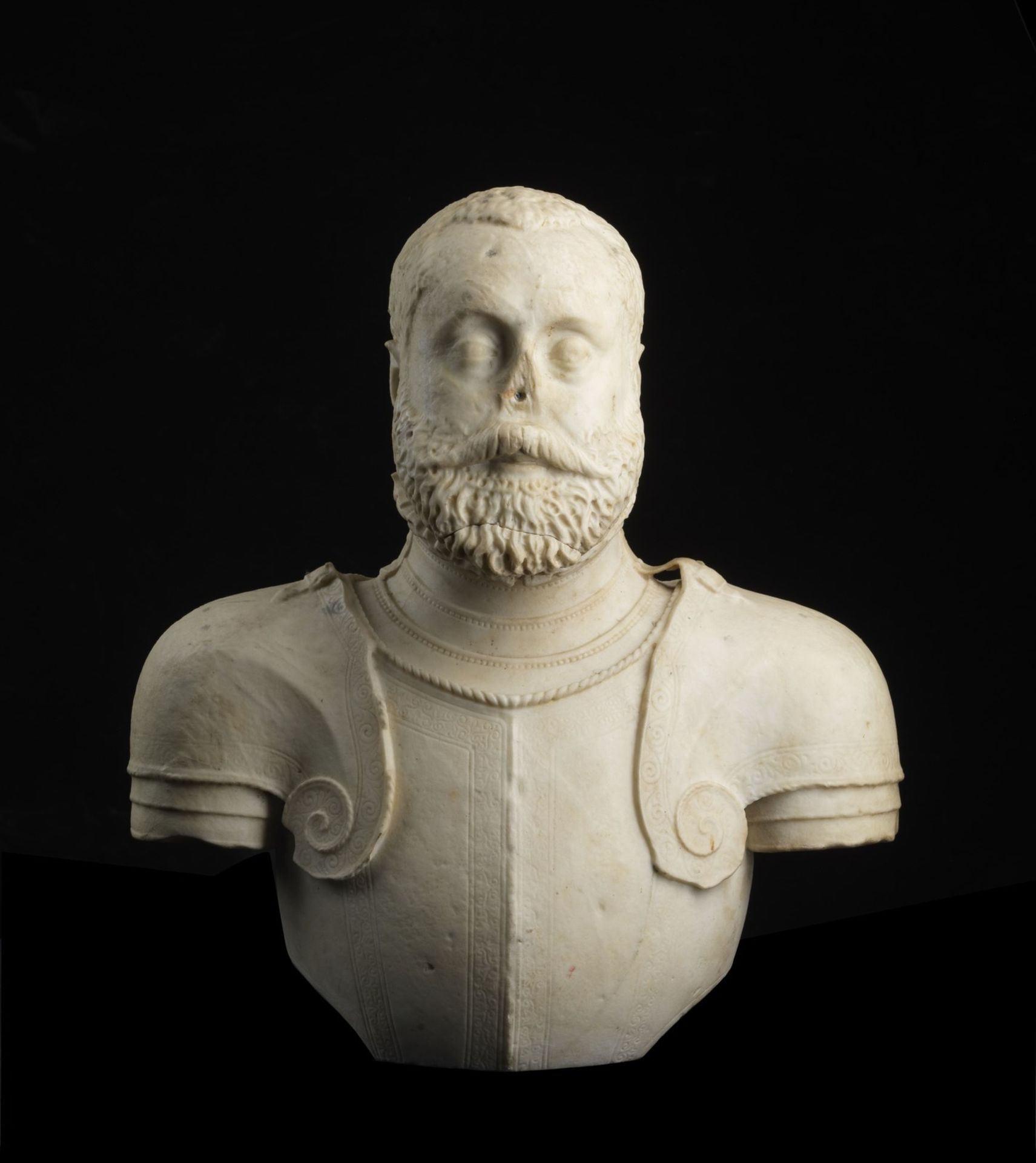 SCULTORE DEL XVI SECOLO Emperor Charles V bust. .