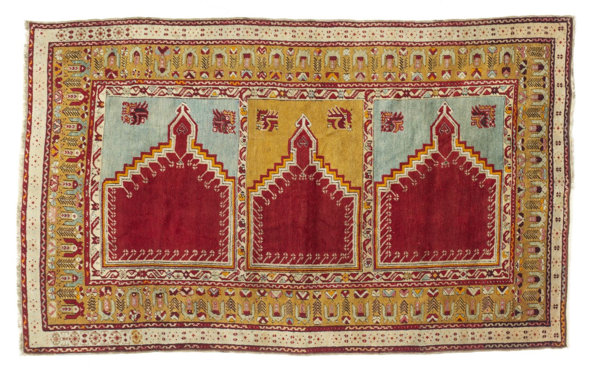 SAF KONIA Hand-knotted and hand-worked carpet, origin Anatolia, end of the 19th century.