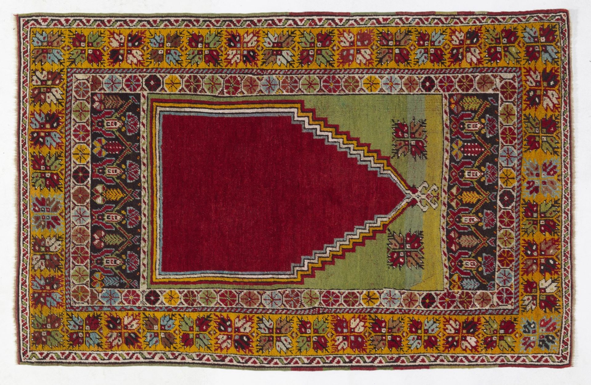 KONIA Hand-knotted and hand-worked carpet, origin Anatolia, end of the 19th century.