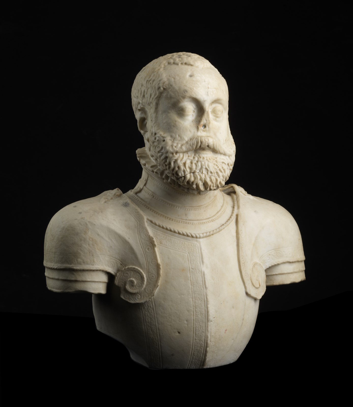 SCULTORE DEL XVI SECOLO Emperor Charles V bust. . - Image 2 of 3