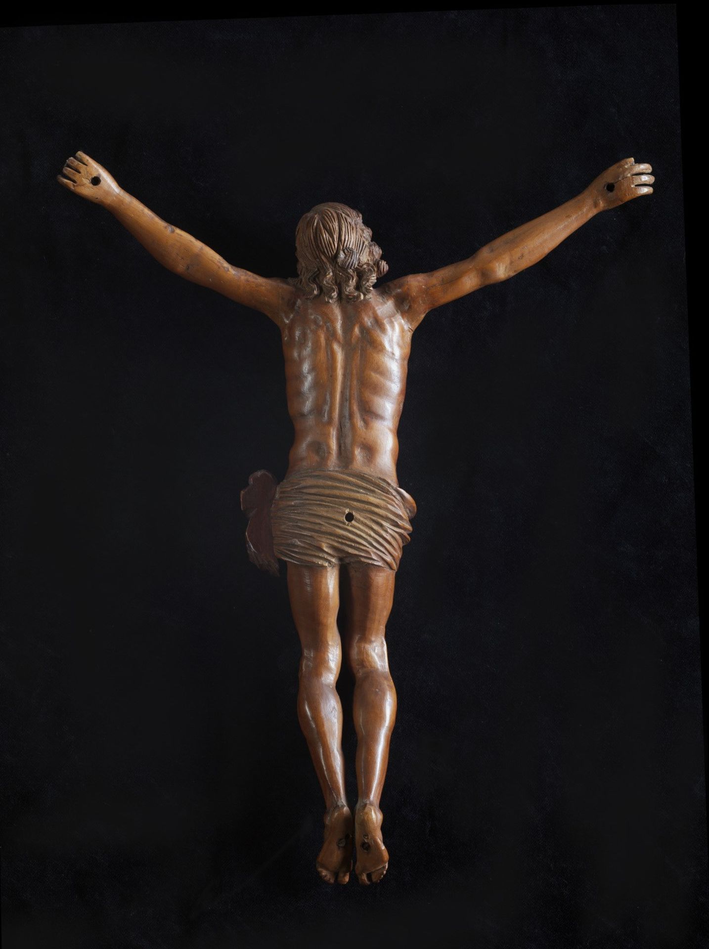 MANIFATTURA ITALIANA DEL XVIII SECOLO Christ in carved wood. - Bild 2 aus 2