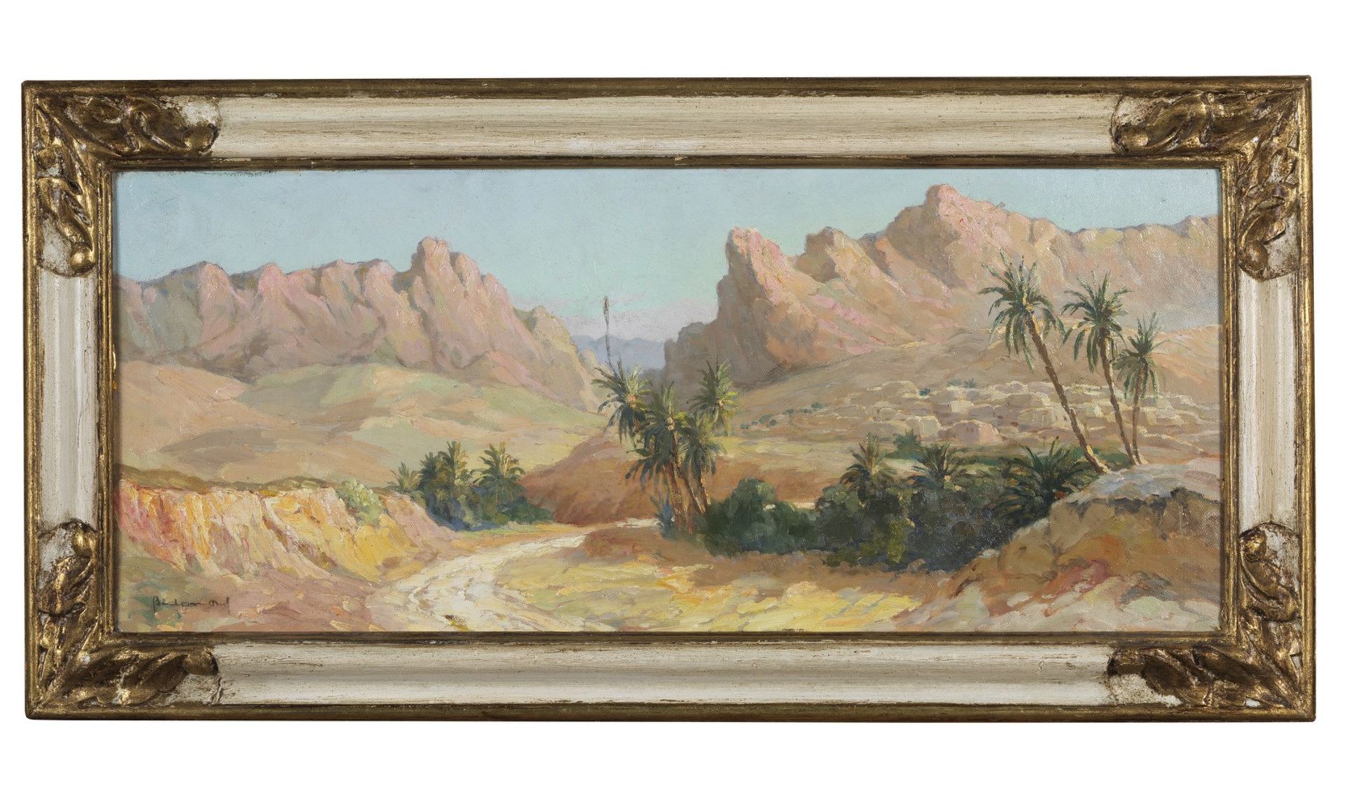 DANIEL BIDON (XX SECOLO) North Africa landscape with palms tree. - Bild 3 aus 3