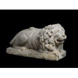 ARTISTA DEL XVI SECOLO Lion in carved stone.