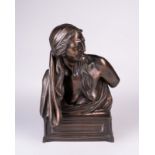 VINCENZO GEMITO Female half-bust. .